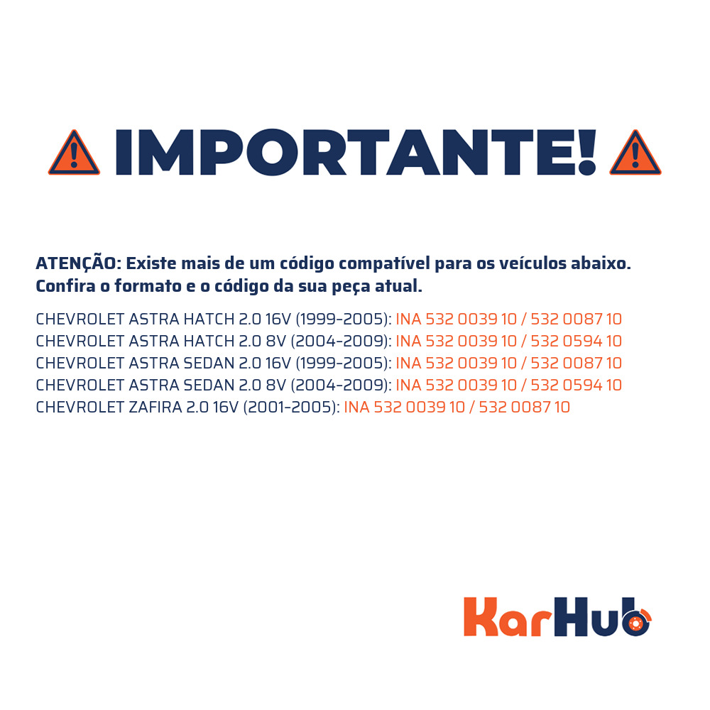 Polia da Correia Dentada - INA - 532 0039 10