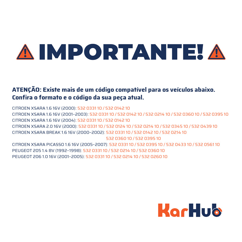 Polia da Correia Dentada - INA - 532 0331 10