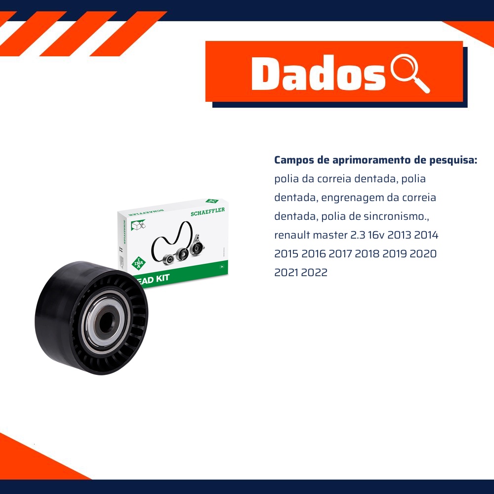 Polia da Correia Dentada para Renault Master - INA - 532 0534 10