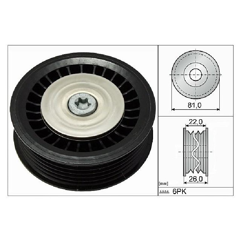 Polia da Correia Dentada para Renault Kangoo e Sandero - INA - 532 0678 10