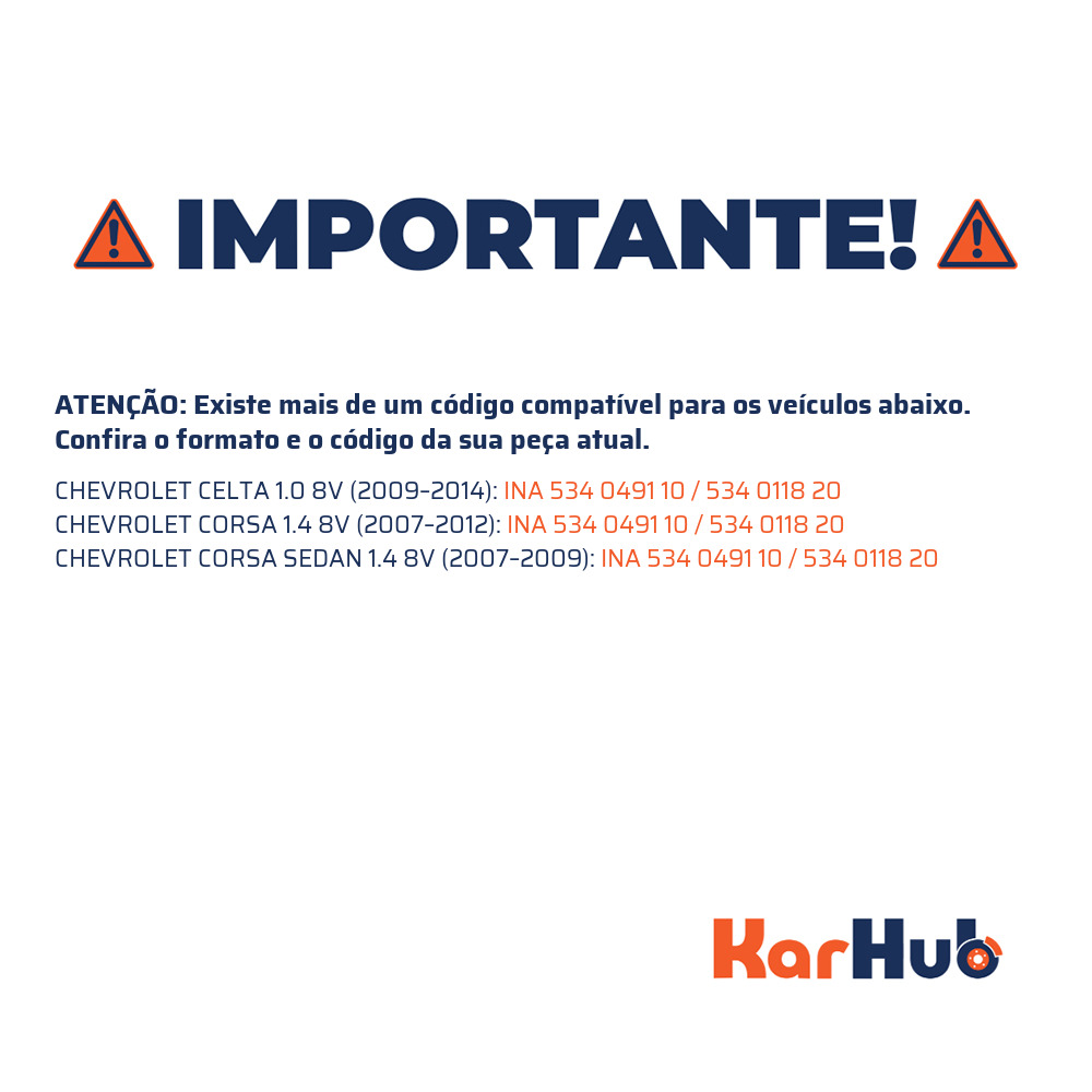 Tensor Correia Alternador - INA - 534 0491 10
