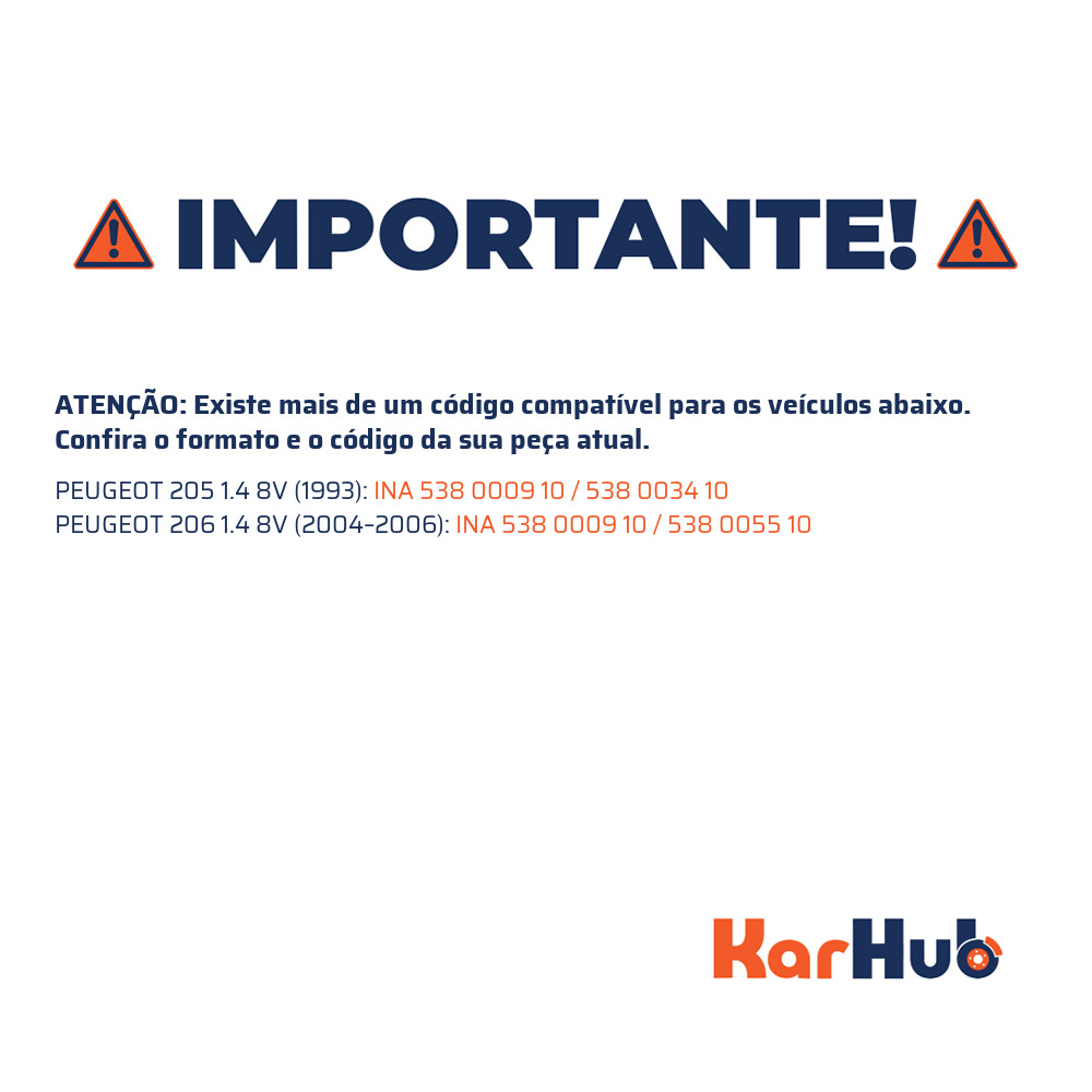 Bomba d'água - INA - 538 0009 10