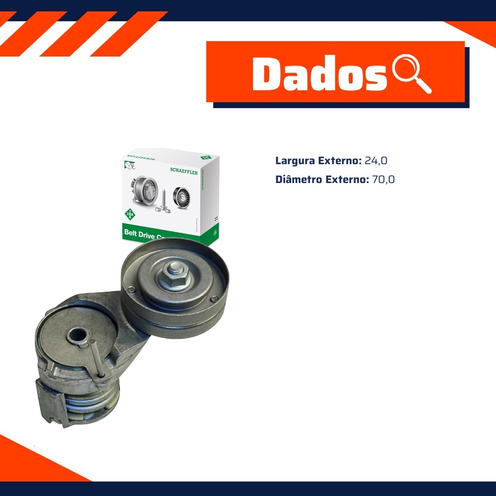 Tensor Correia Alternador para Audi A3 e Volkswagen Golf - INA - 534 0138 30