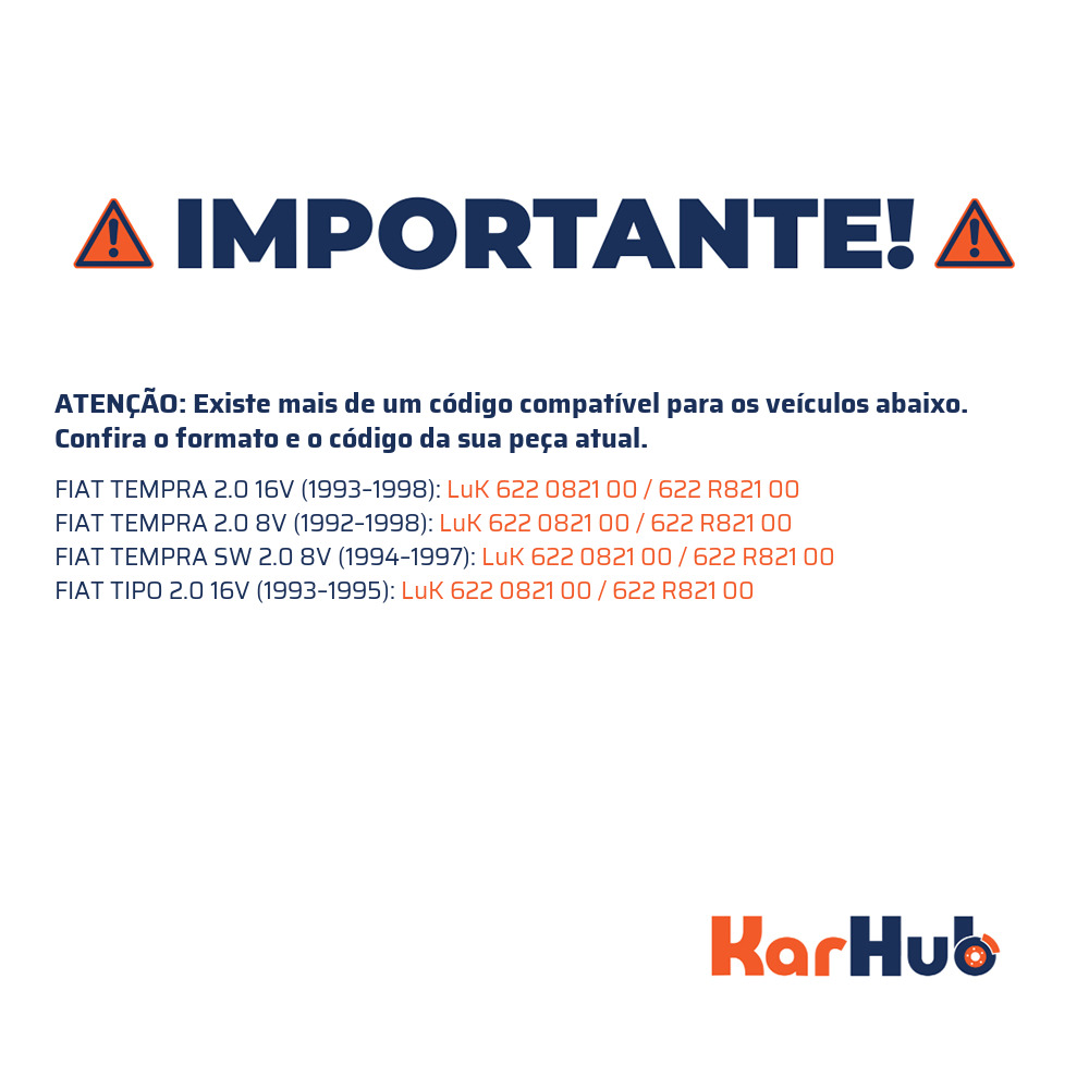 Kit Embreagem - LuK - 622 0821 00