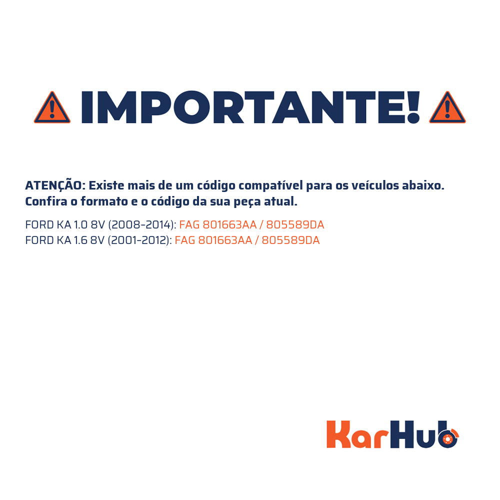 Rolamento de Roda Dianteiro ou Traseiro - FAG - 801663AA