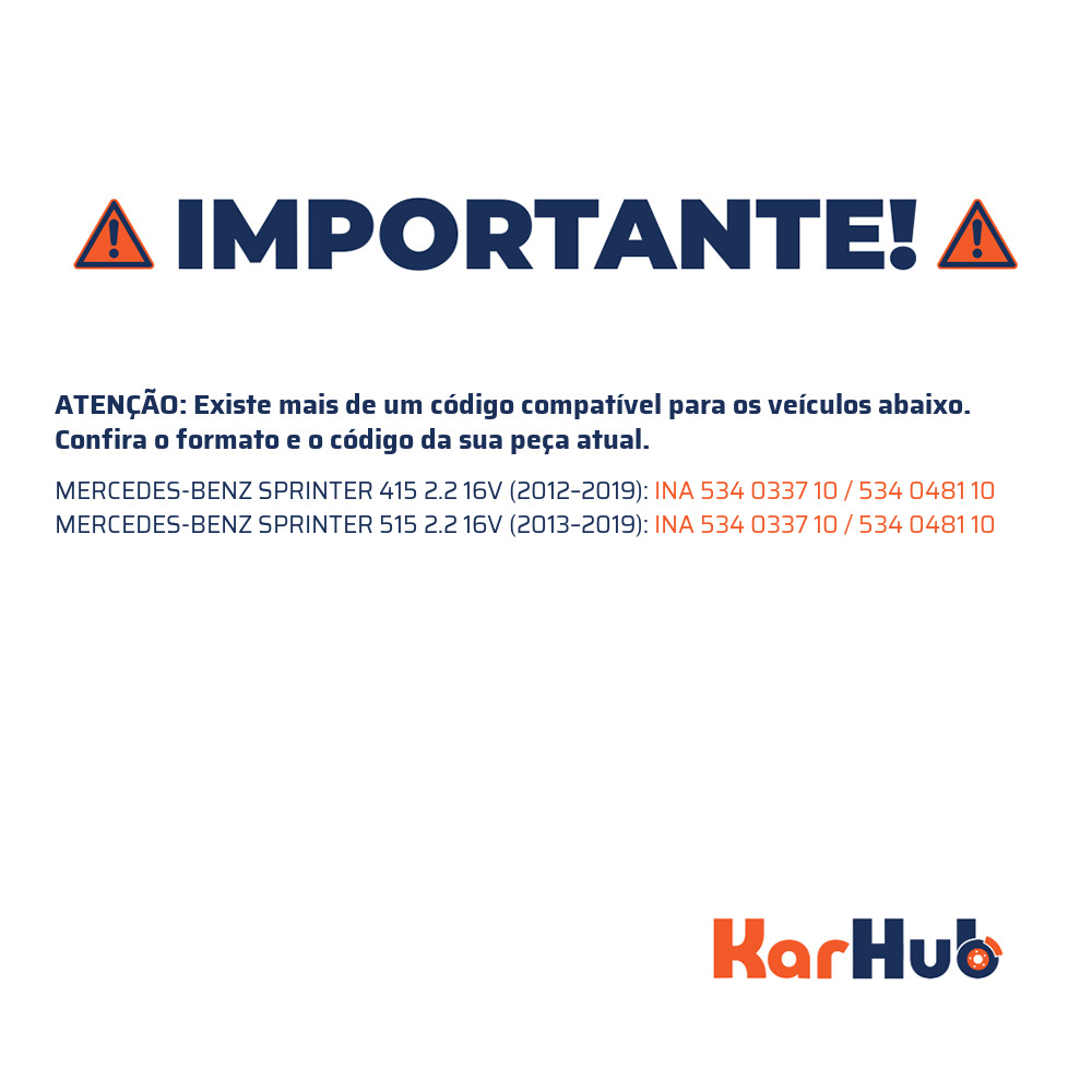 Tensor Correia Alternador - INA - 534 0337 10