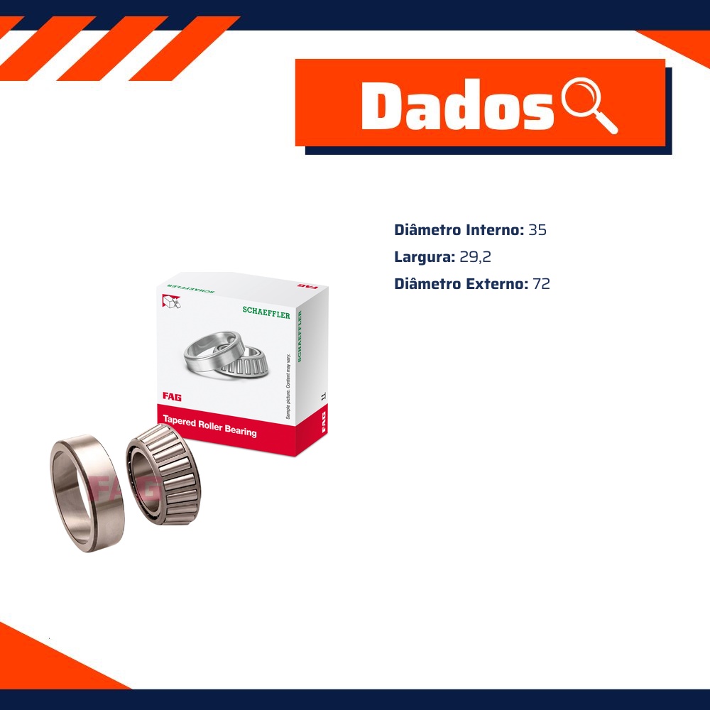 Rolamento de Roletes Cônicos - FAG - 33207