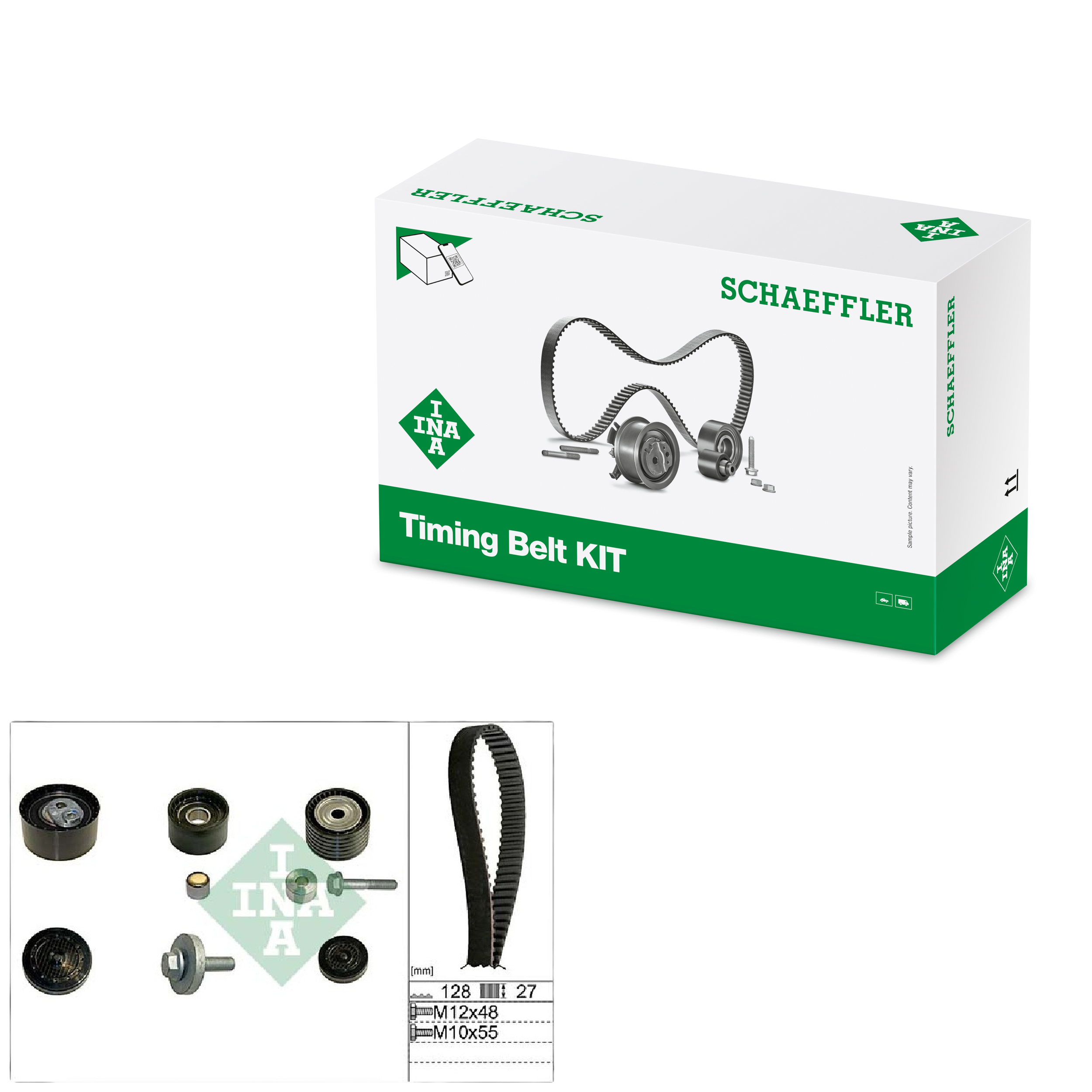 Kit Correia Dentada Sincronizadora com Tensor - INA - 530 0637 10