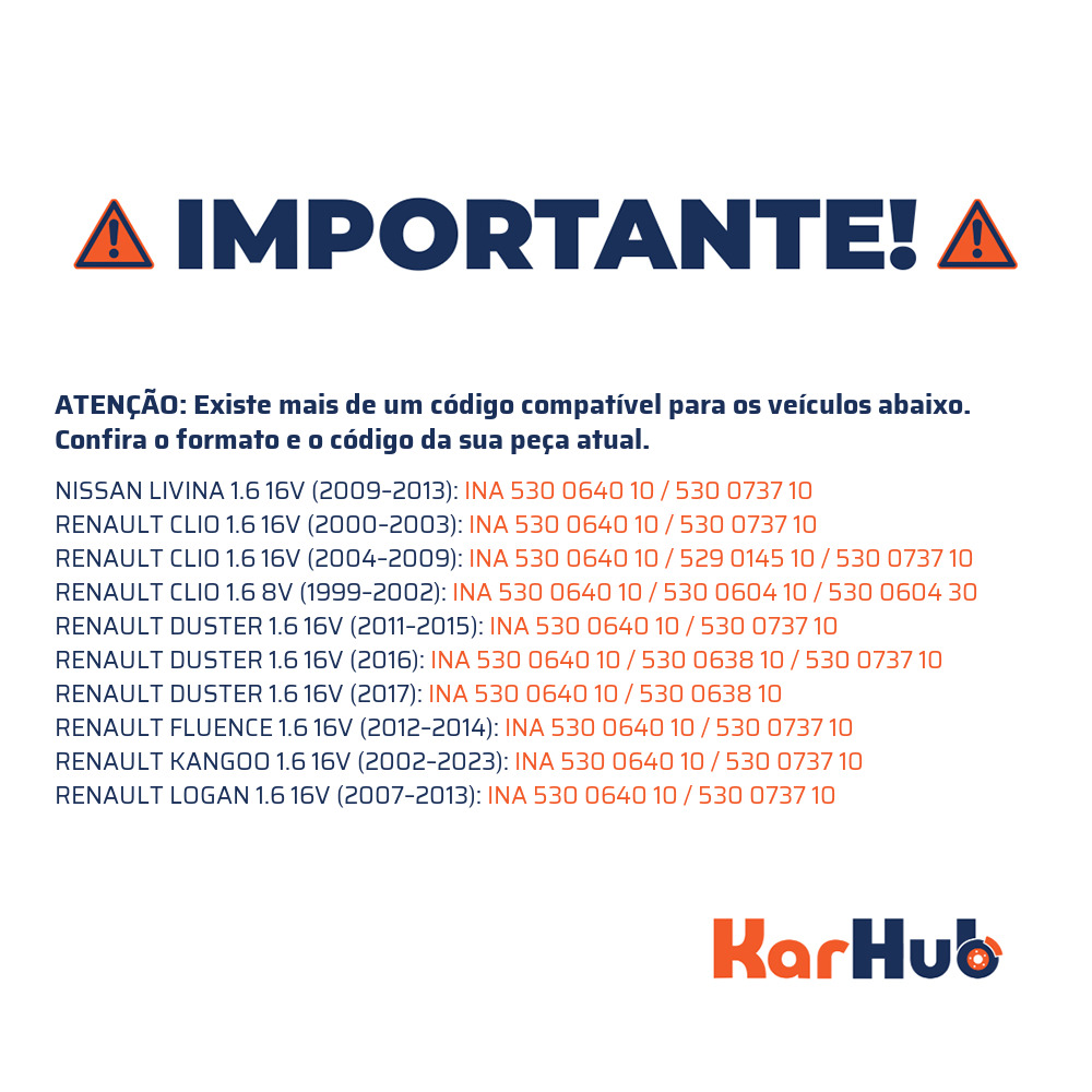 Kit Correia Dentada Sincronizadora com Tensor - INA - 530 0640 10