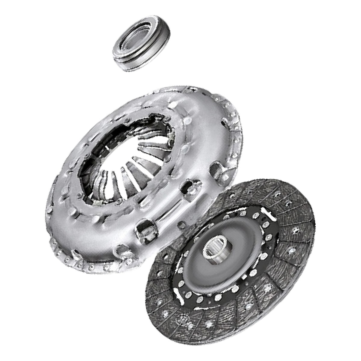 Kit de Embreagem com Disco, Platô e Rolamento para Citroen Jumpy e Peugeot Expert - LuK - 624 3947 00