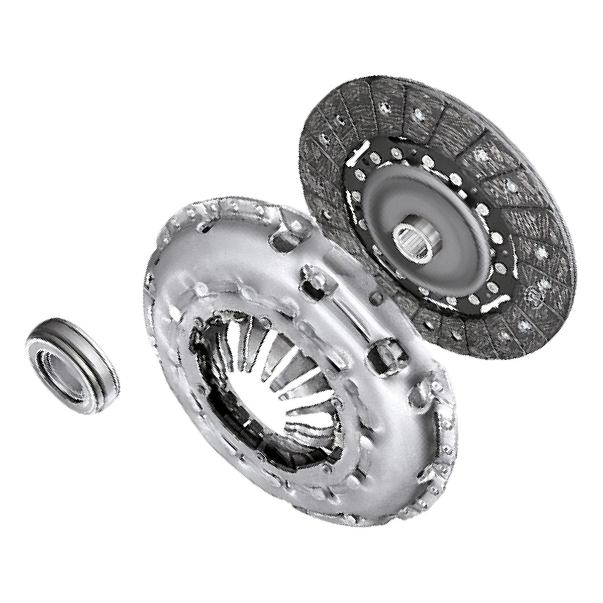 Kit de Embreagem com Disco, Platô e Rolamento para Citroen Jumpy e Peugeot Expert - LuK - 624 3947 00