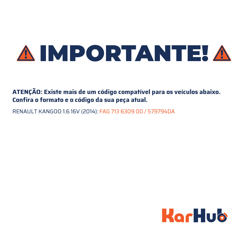 Rolamento de Roda Dianteiro - FAG - 713 6309 00