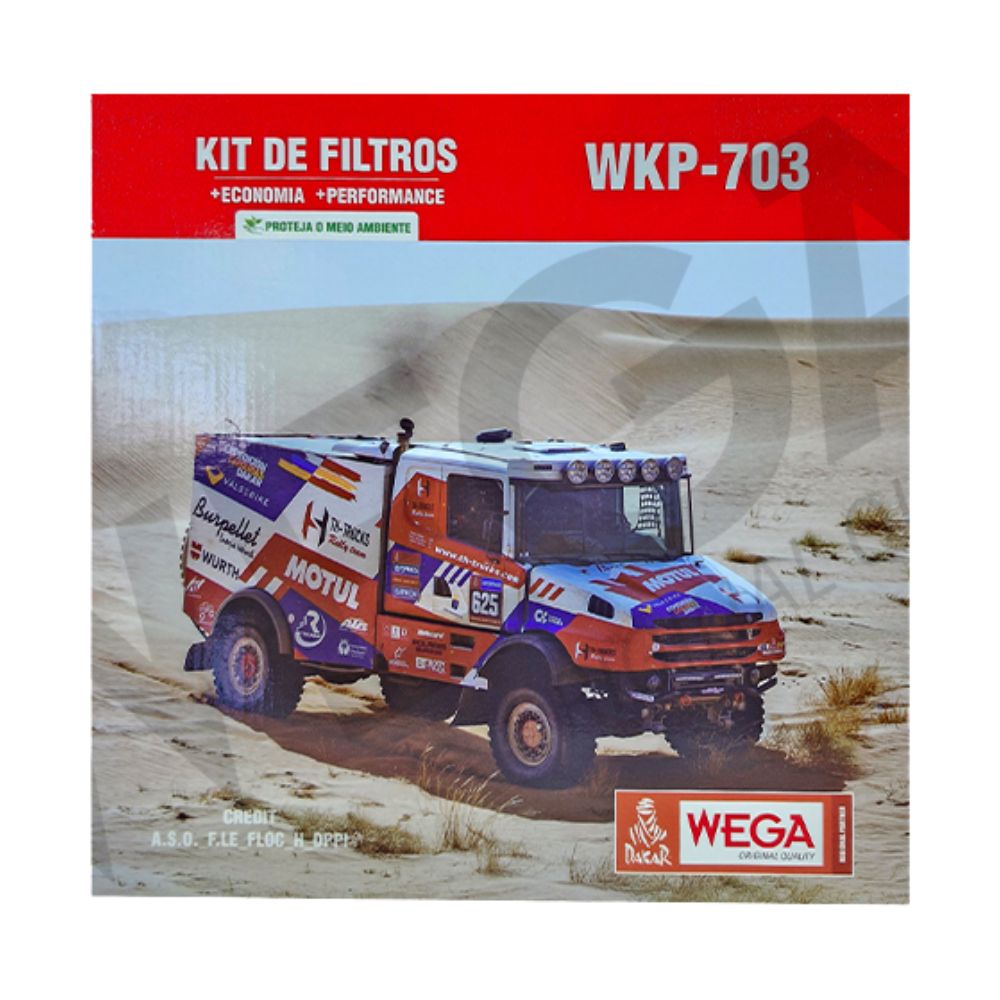 Kit Filtros 2x Combustível 1x Óleo - Wega - WKP-703
