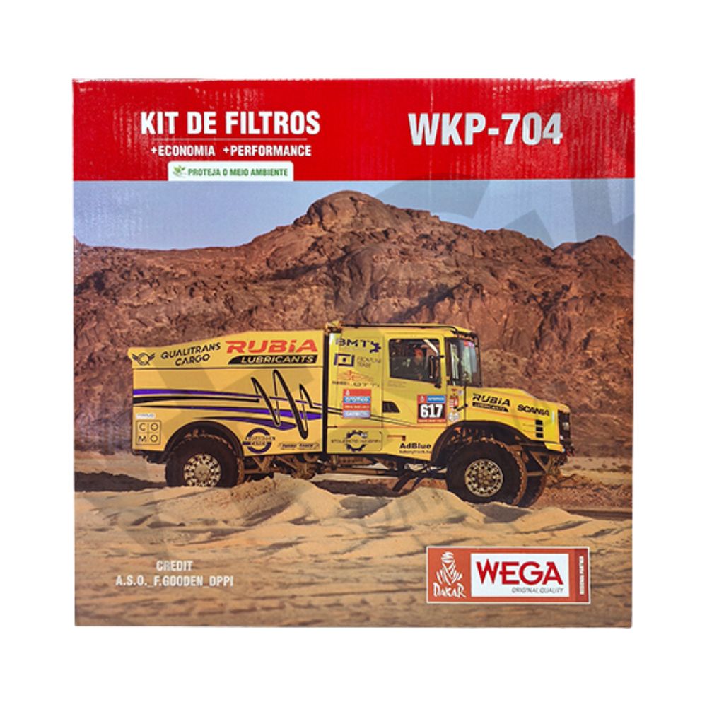 Kit Filtros 2x Combustível 1x Óleo - Wega - WKP-704