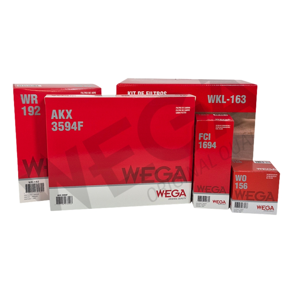 Kit Filtros de Ar Combustível Óleo e Cabine - Wega - WKL-163