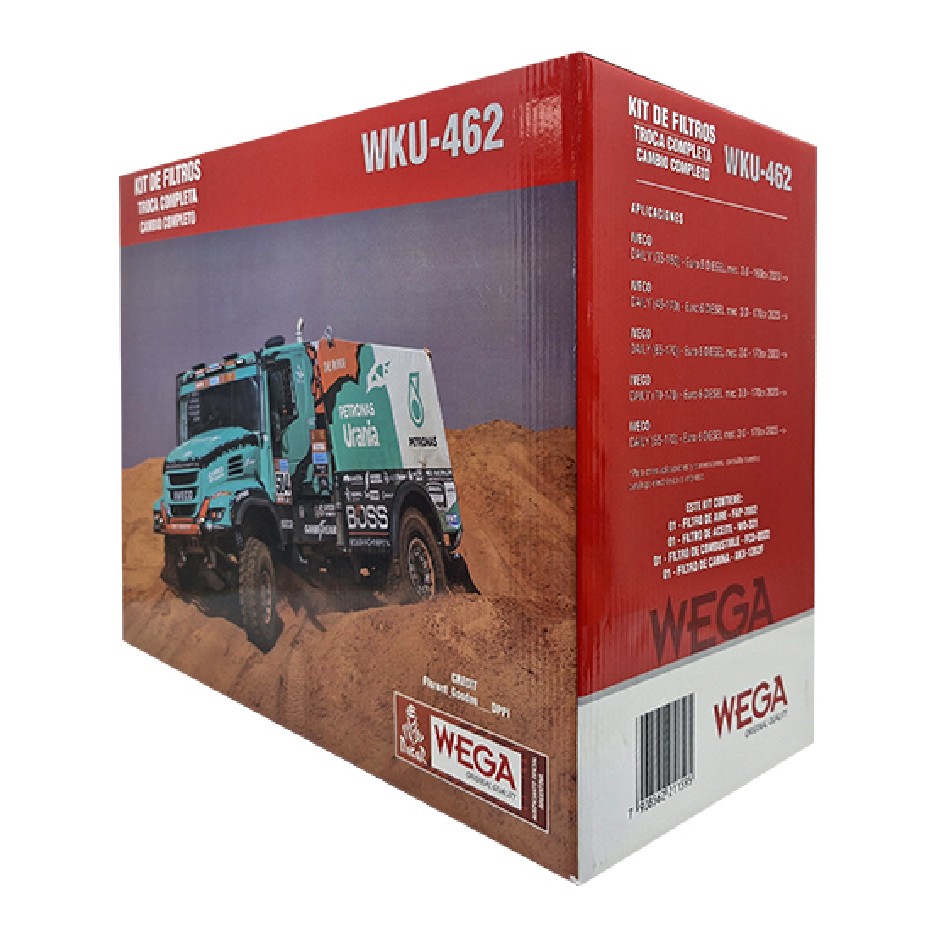 Kit Filtros de Ar Combustível Óleo e Cabine - Wega - WKU-462
