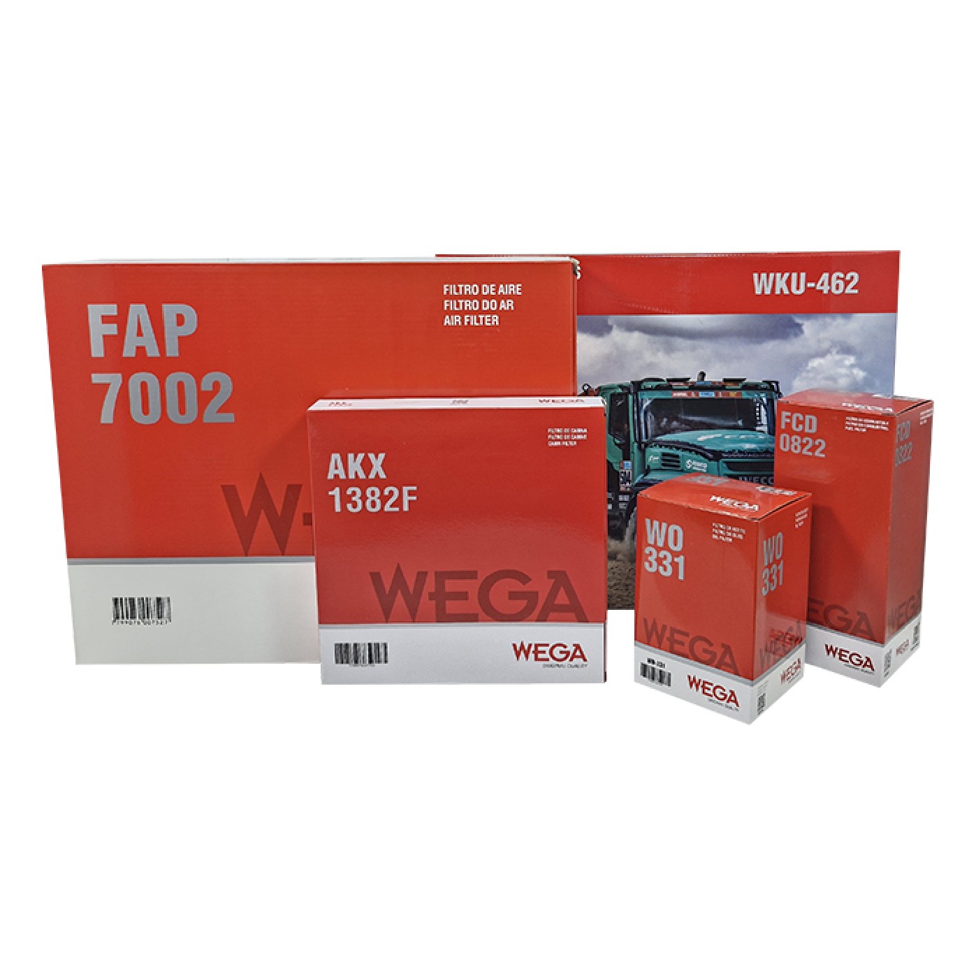 Kit Filtros de Ar Combustível Óleo e Cabine - Wega - WKU-462