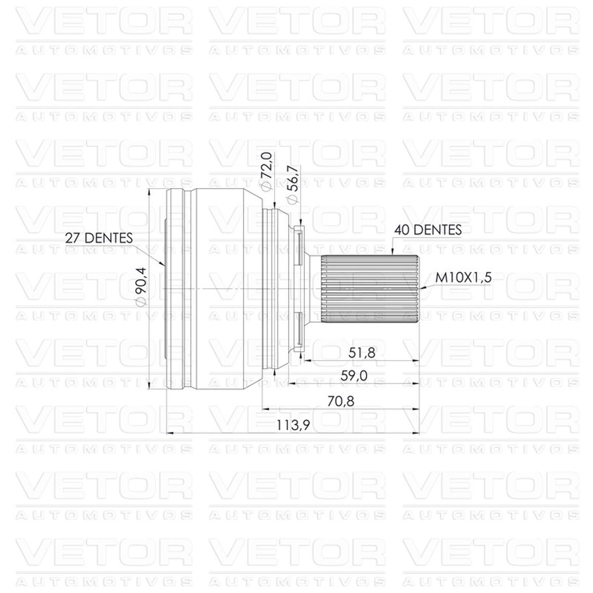 Ponteira Junta Homocinética - Vetor - VT6027