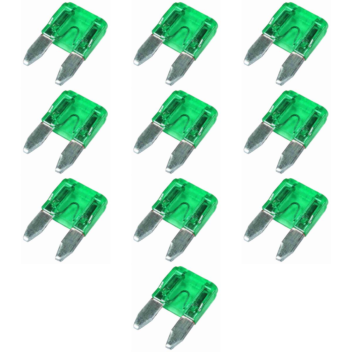 Fusível Mini Lâmina 30A Universal Blister 10 Unidades - DNI - DNI 317030K