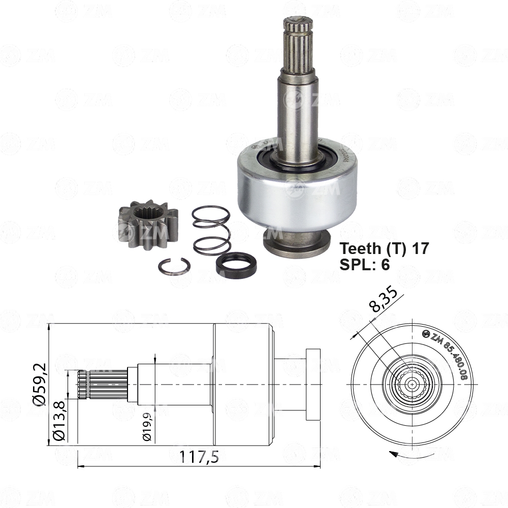 Impulsor de Partida - ZM - 85.480.08