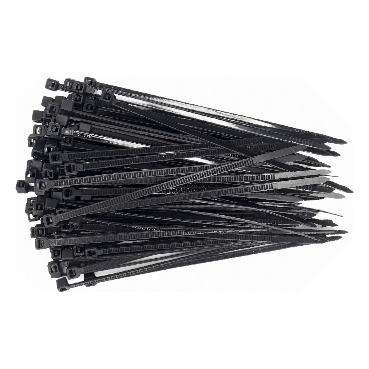 100 Abraçadeiras Nylon 4,7mm 23cm Preta - DPaula - DP7.023P
