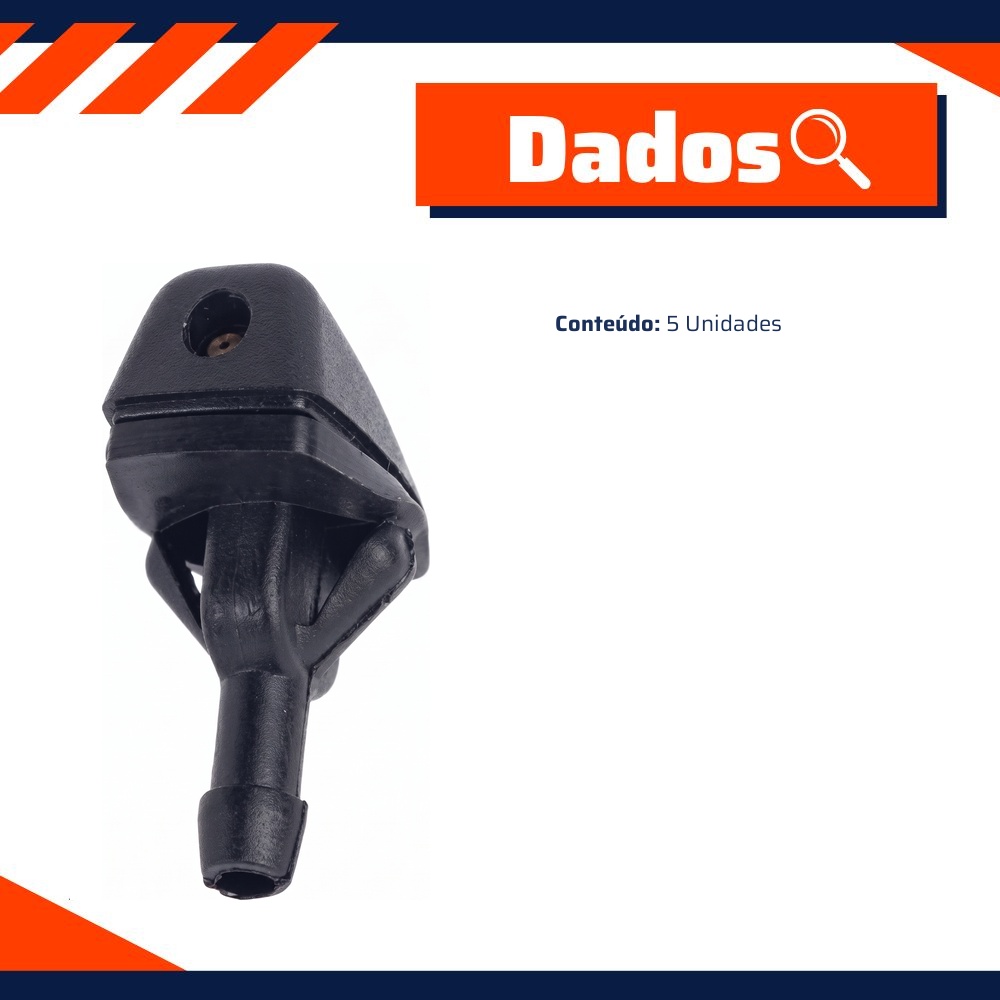 5 Esguichos Água Limpador Brucutu para Gol - DPaula - DP7.644