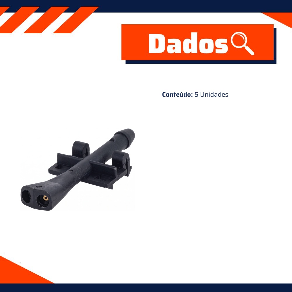 5 Esguichos Água Limpador Brucutu para Meriva - DPaula - DP7.646