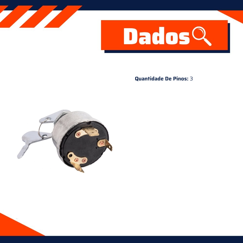 Chave Aquecedor Partida 3 Pinos 2 Chaves para Tratores - DPaula - LCG1092