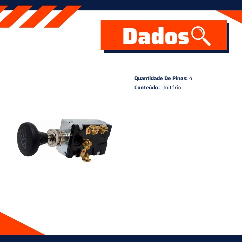 Chave Luz com Parafusos 4 Pinos - DPaula - LCG1010