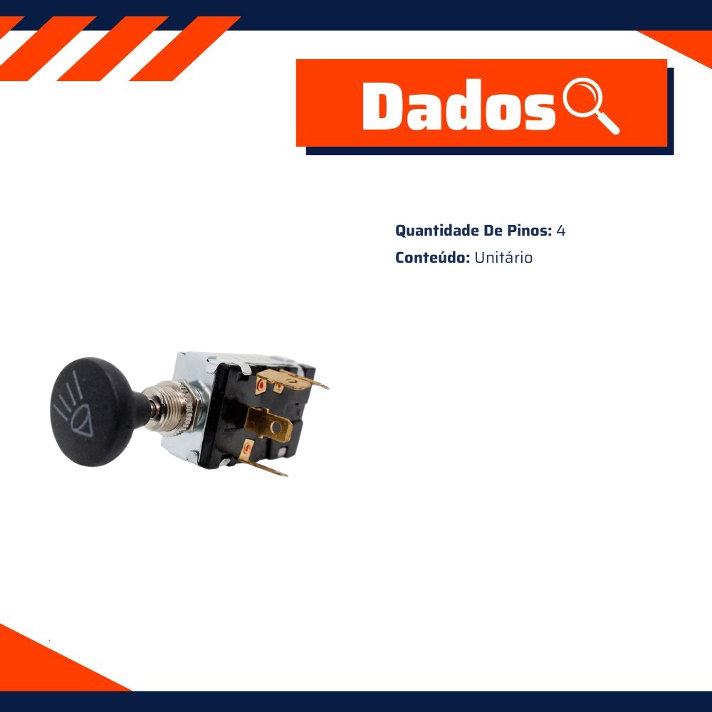Chave Luz Encaixe 4 Pinos - DPaula - LCG1011