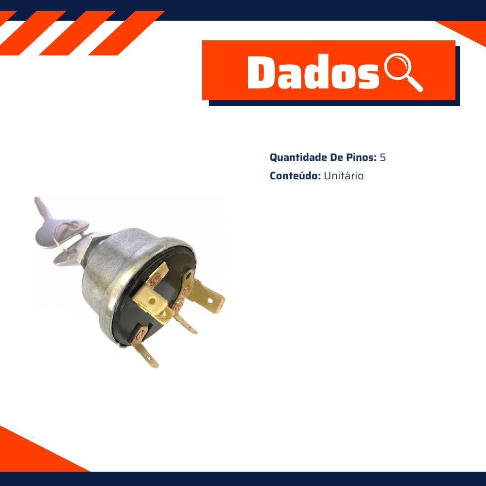 Chave Partida 5 Pinos 3 Posições 19mm - DPaula - LCG1067