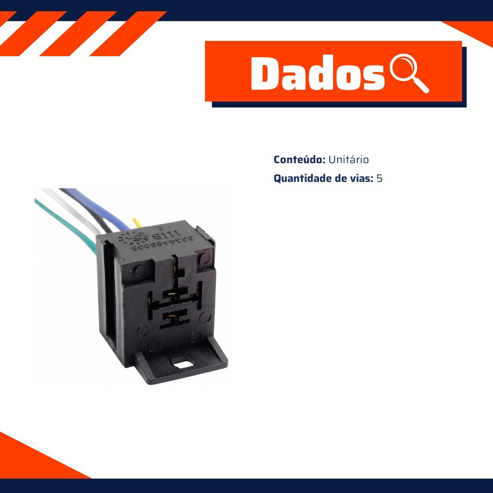 Chicote Base Relê com Aba Fixação - DPaula - DP5.8527