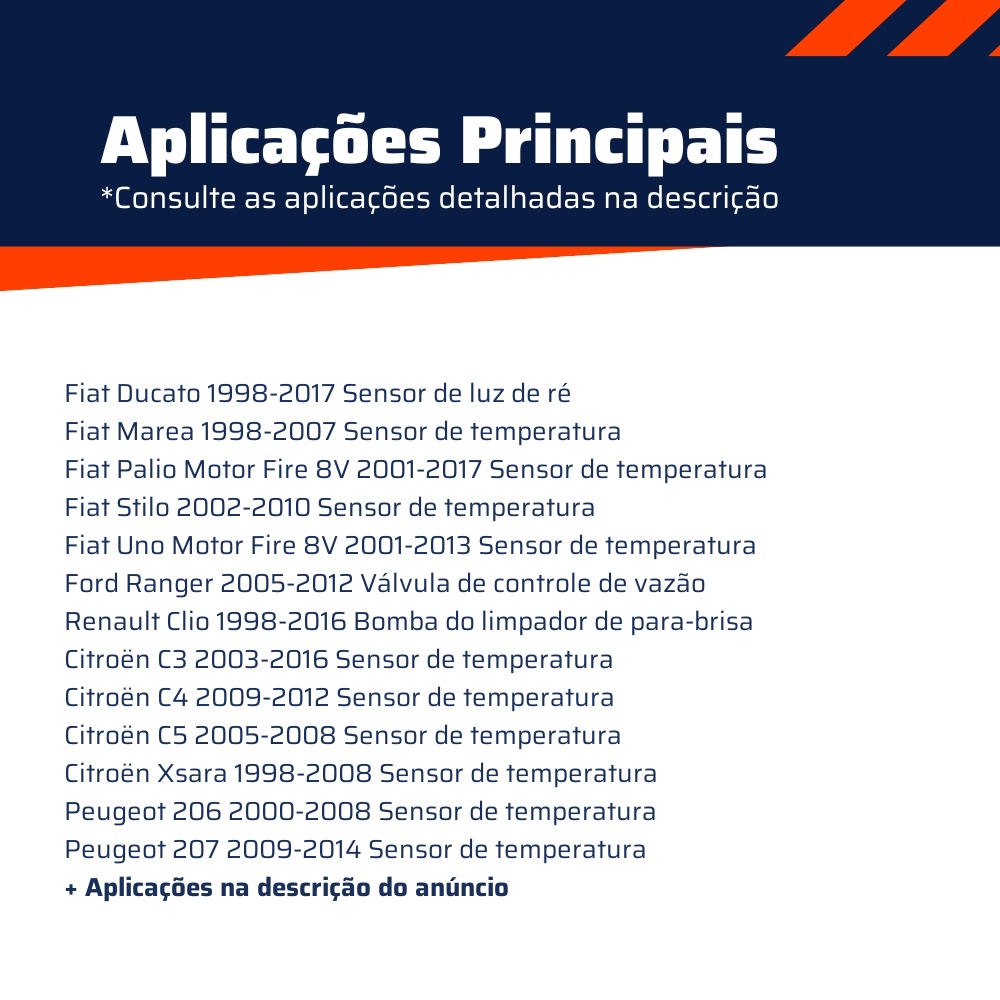 Chicote Sensor Bomba d'Água Temperatura - DPaula - DP2.7663