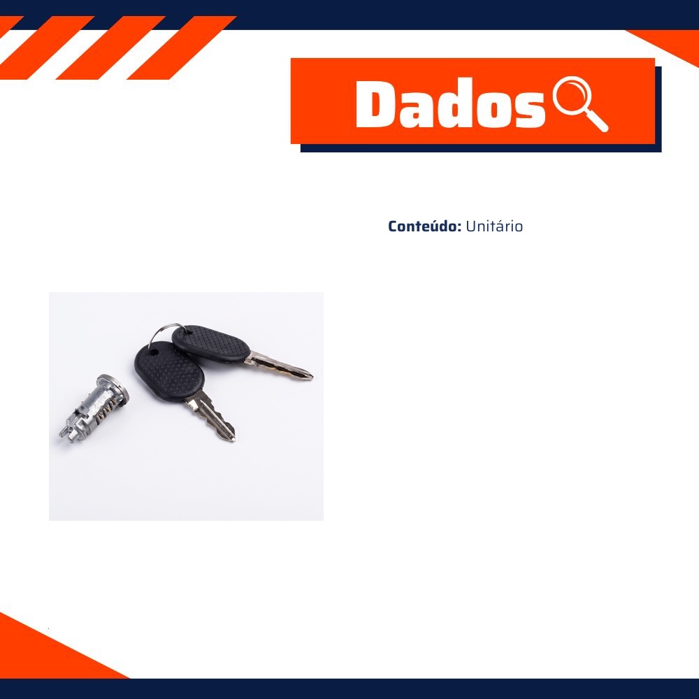 Cilindro Ignição com 2 Chaves - DPaula - LCG0200