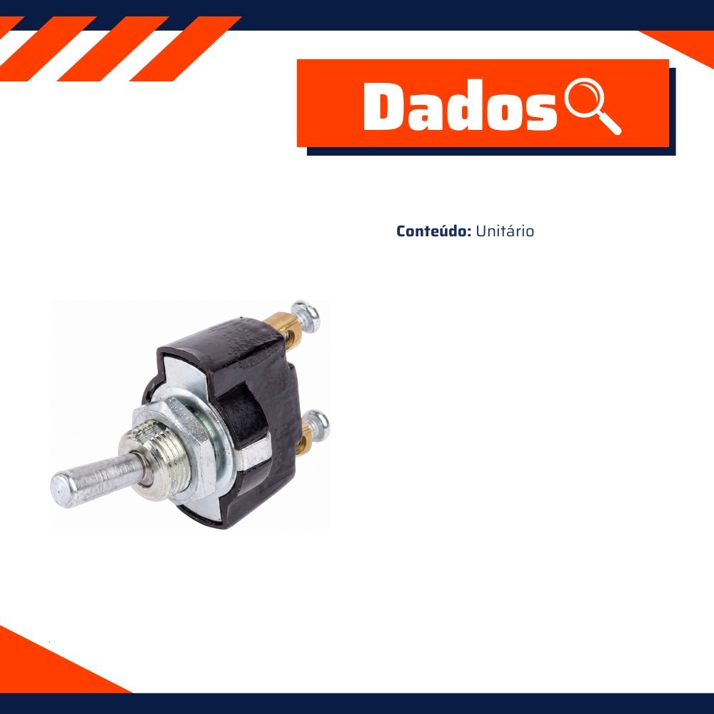 Interruptor Cromado Tic-Tac 2 Posições Universal - DPaula - LCG1007