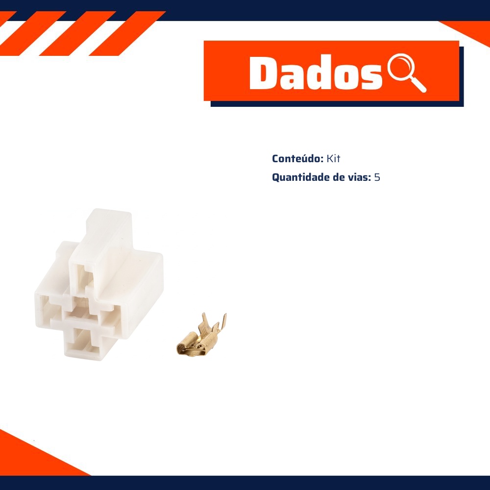 Kit Conector 5 Vias Fêmea - DPaula - DP7.209