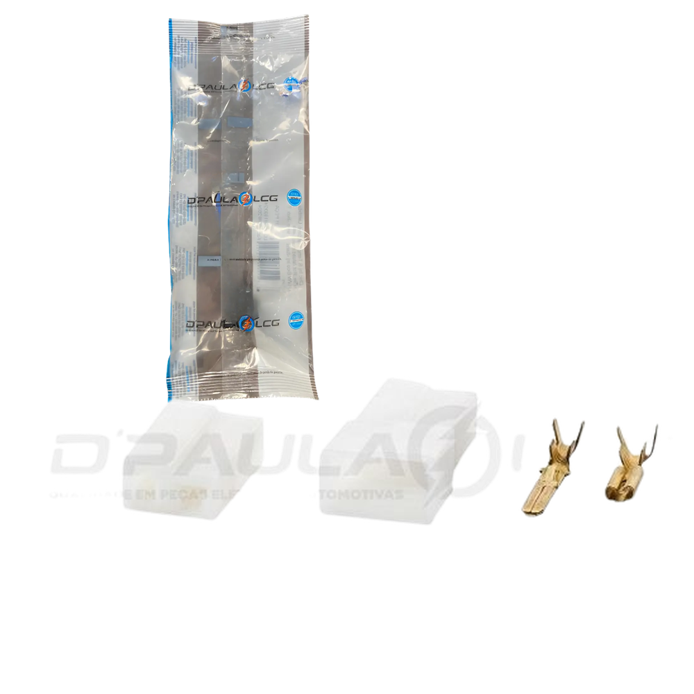 Kit Conector Terminal 2 Vias T 2,8mm - DPaula - DP7.204