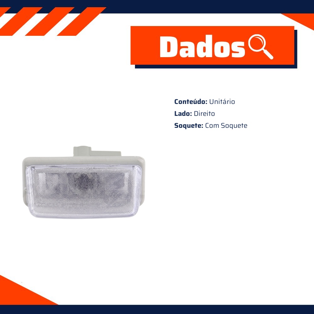 Lanterna Placa com Soquete Direito - DPaula - DP7.383