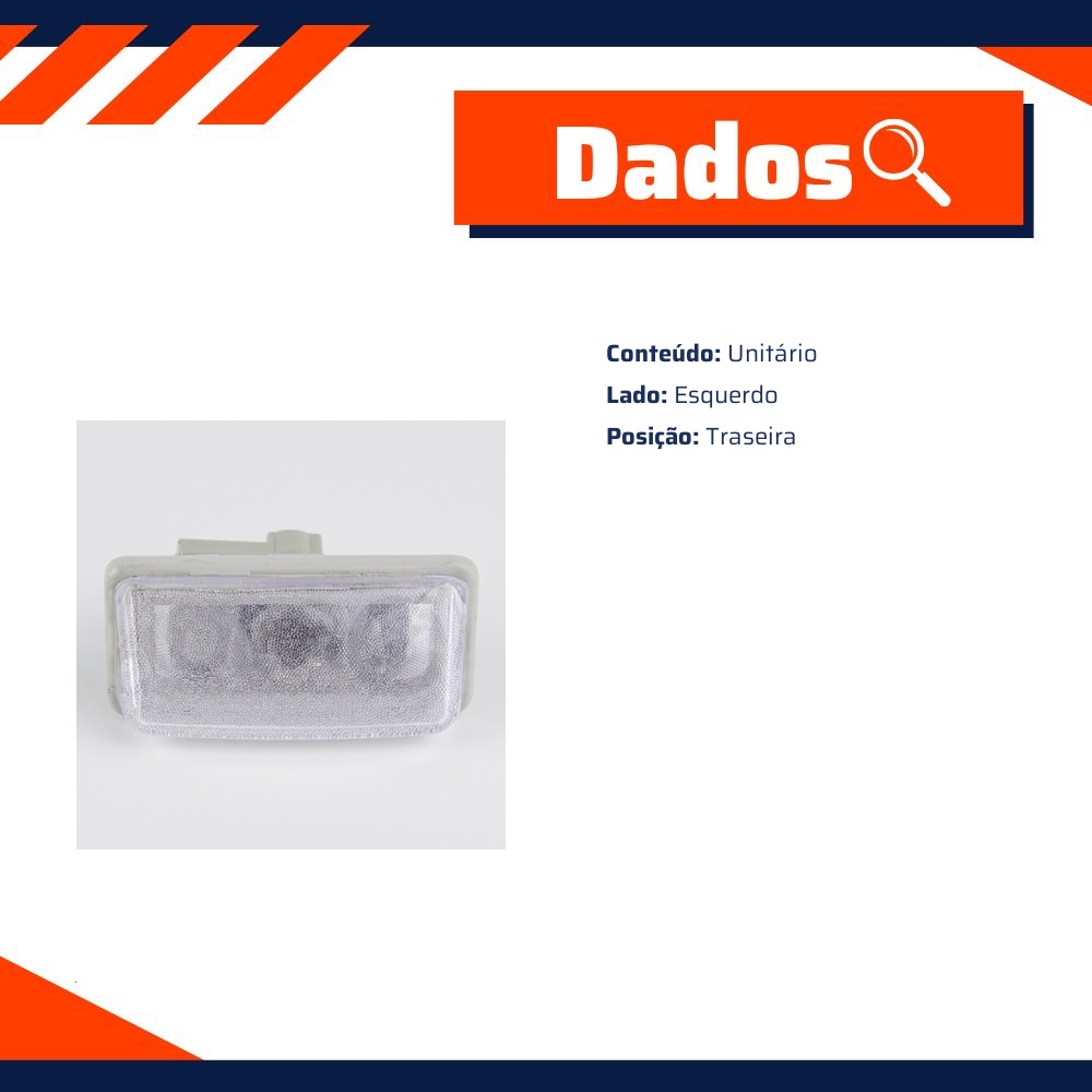 Lanterna Placa com Soquete Esquerdo - DPaula - DP7.384