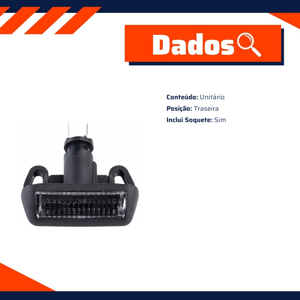 Lanterna Placa com Soquete para Corcel - DPaula - DP3.012
