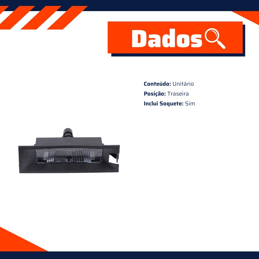 Lanterna Placa com Soquete - DPaula - DP3.376C