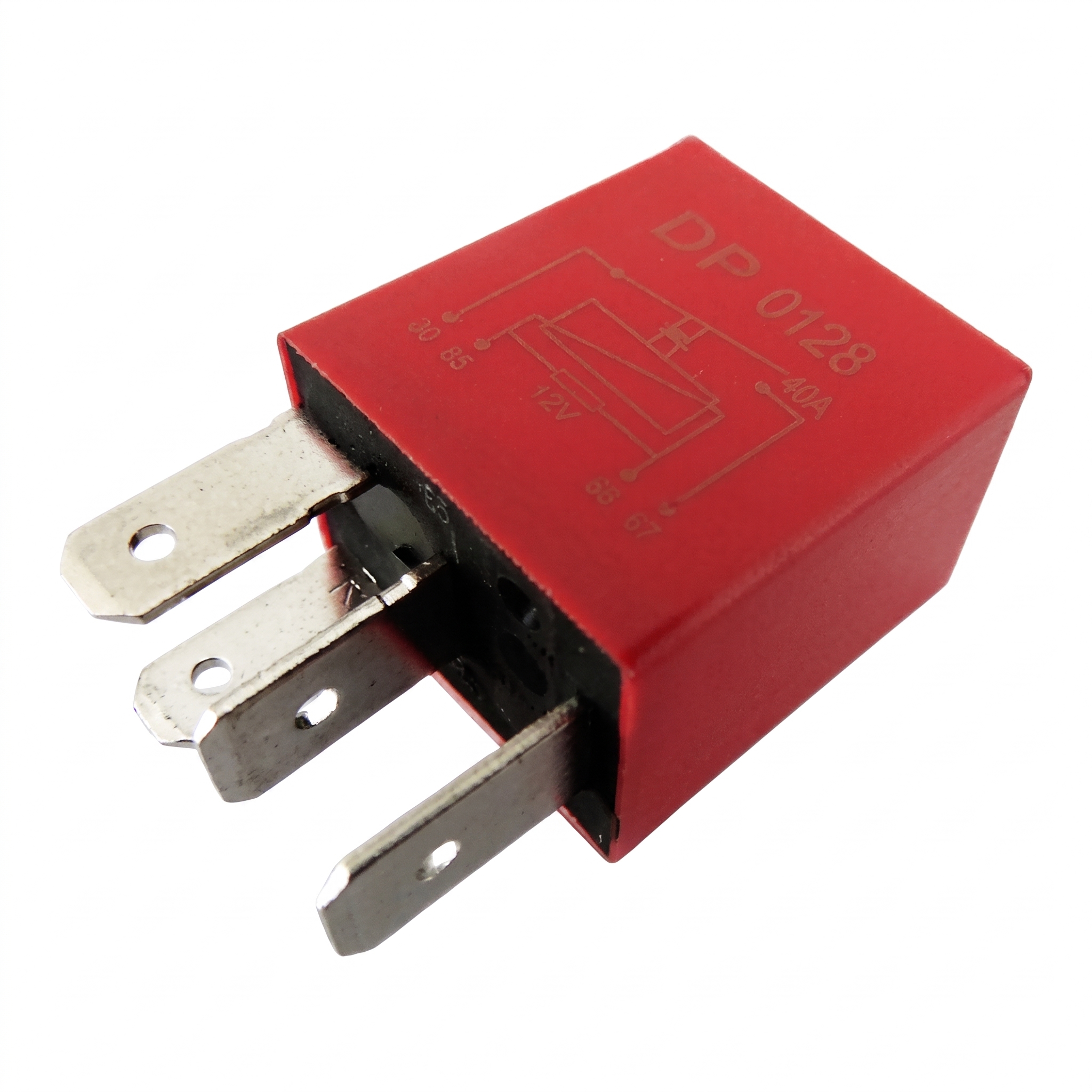 Mini Relê Auxiliar 12V 30A com Resistor - DPaula - DP25.0128