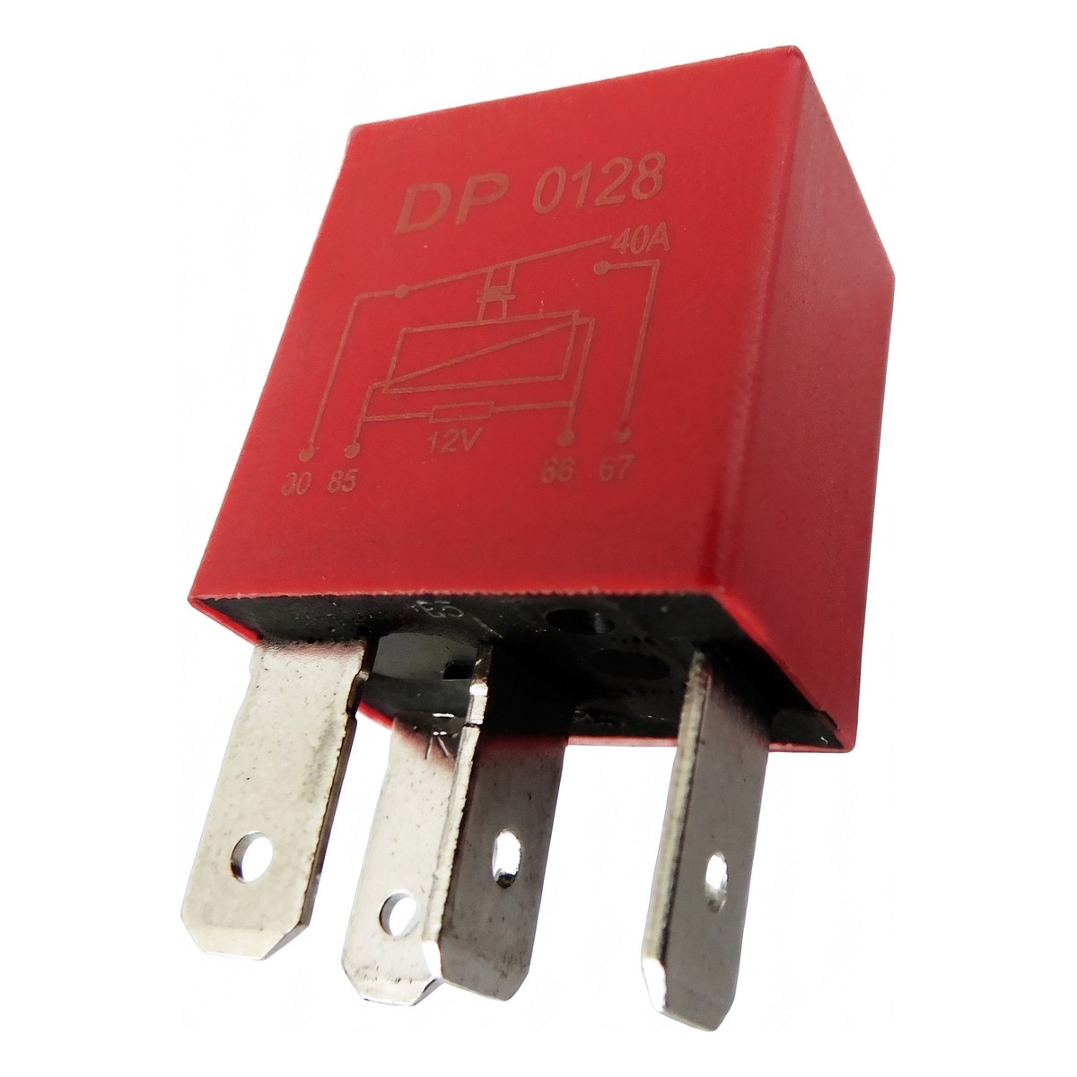 Mini Relê Auxiliar 12V 30A com Resistor - DPaula - DP25.0128