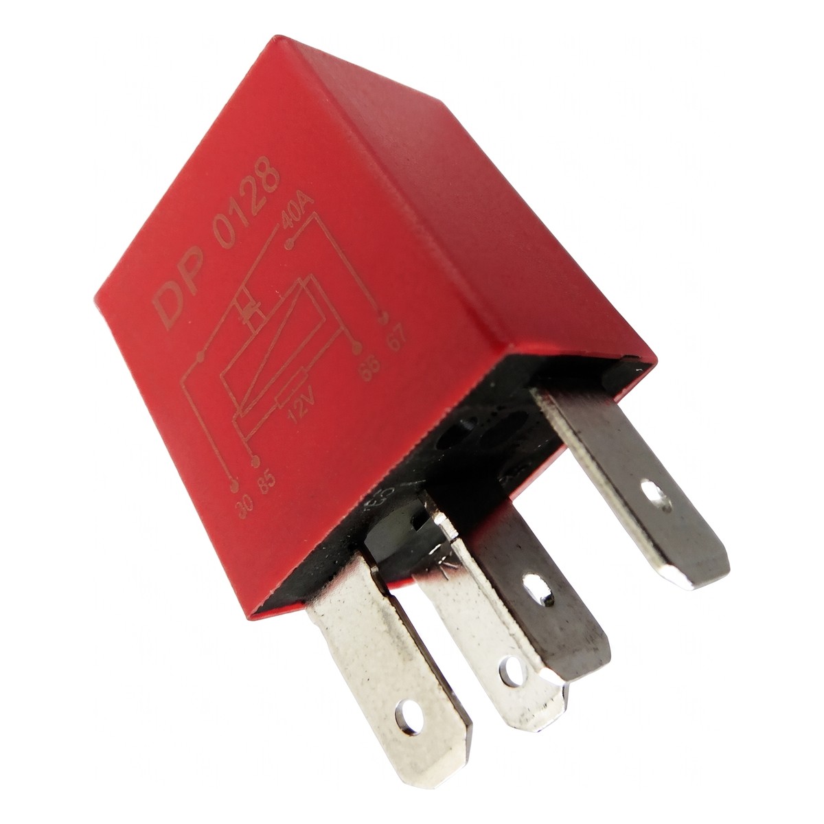 Mini Relê Auxiliar 12V 30A com Resistor - DPaula - DP25.0128