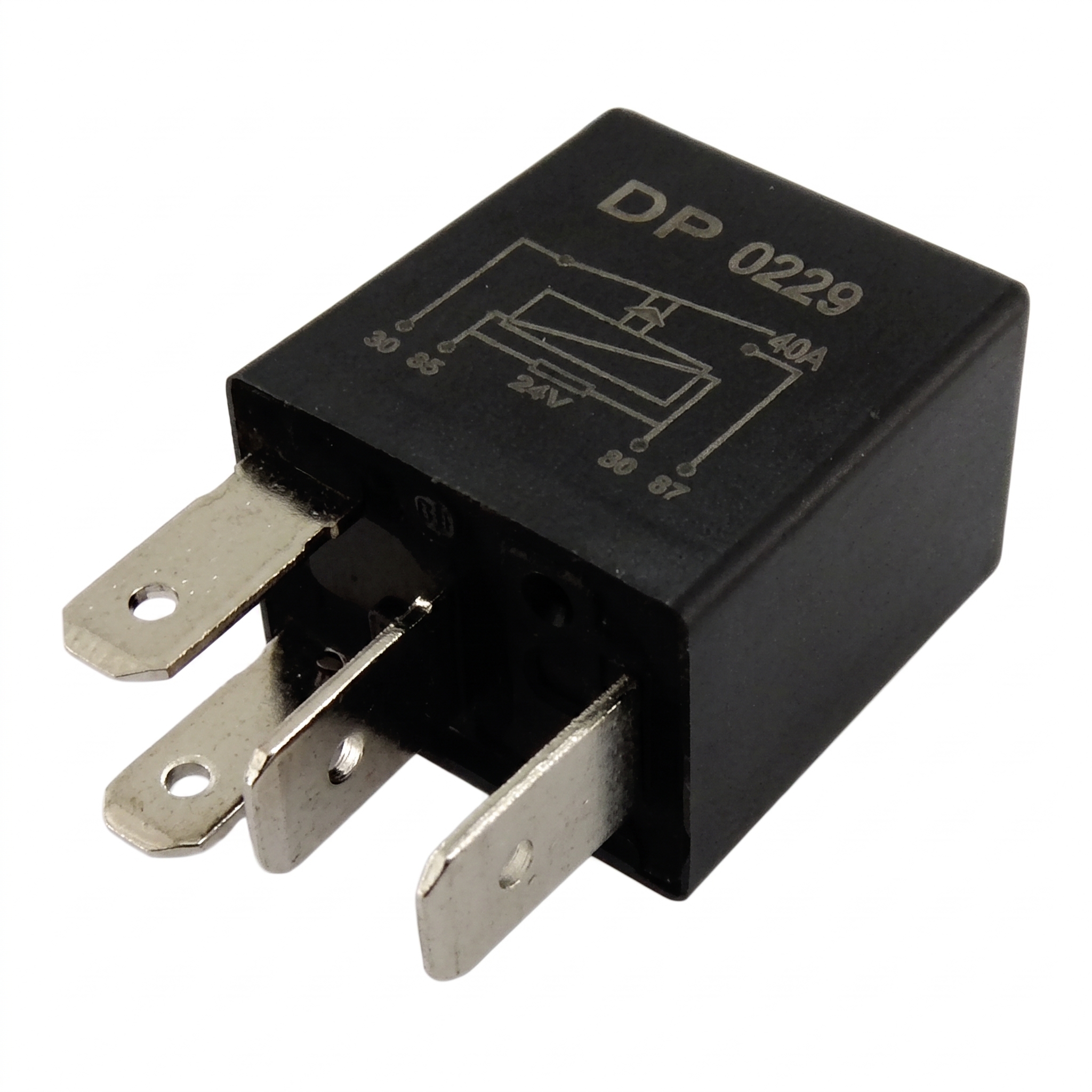 Mini Relê Auxiliar 24V 40A com Resistor - DPaula - DP25.0229