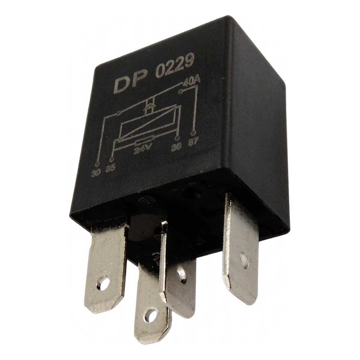 Mini Relê Auxiliar 24V 40A com Resistor - DPaula - DP25.0229