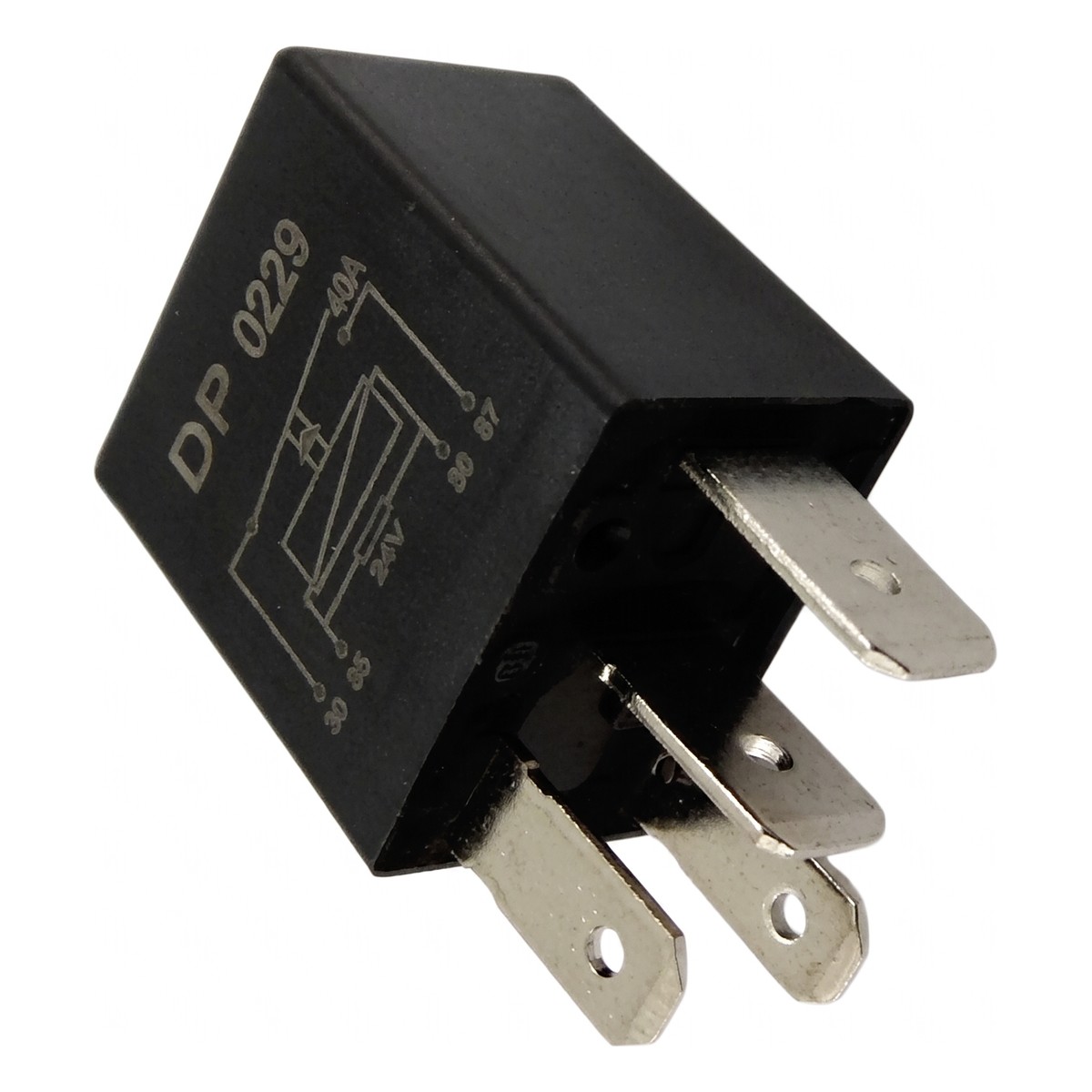 Mini Relê Auxiliar 24V 40A com Resistor - DPaula - DP25.0229