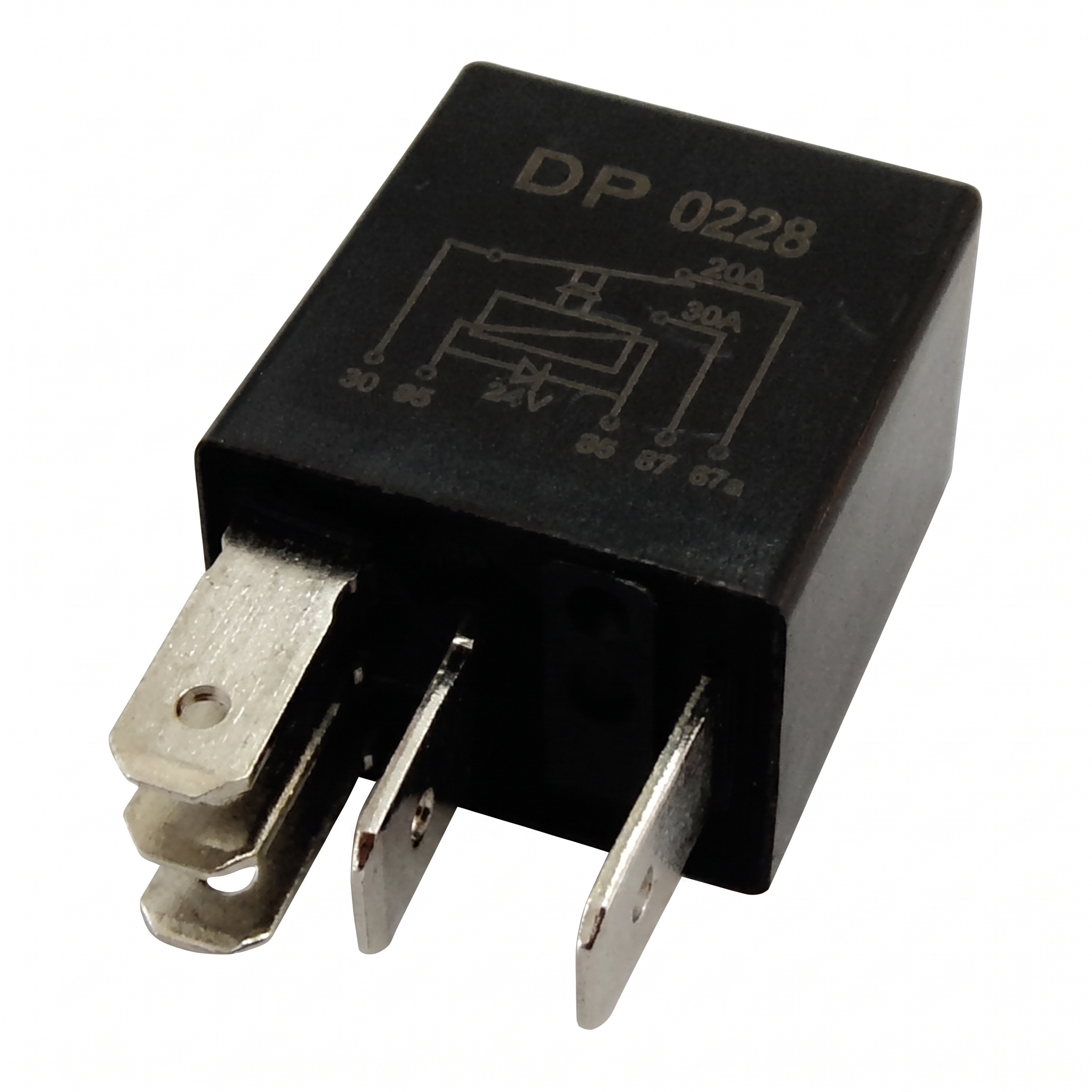 Mini Relê Auxiliar 24V 30A 5 Pinos - DPaula - DP25.0228