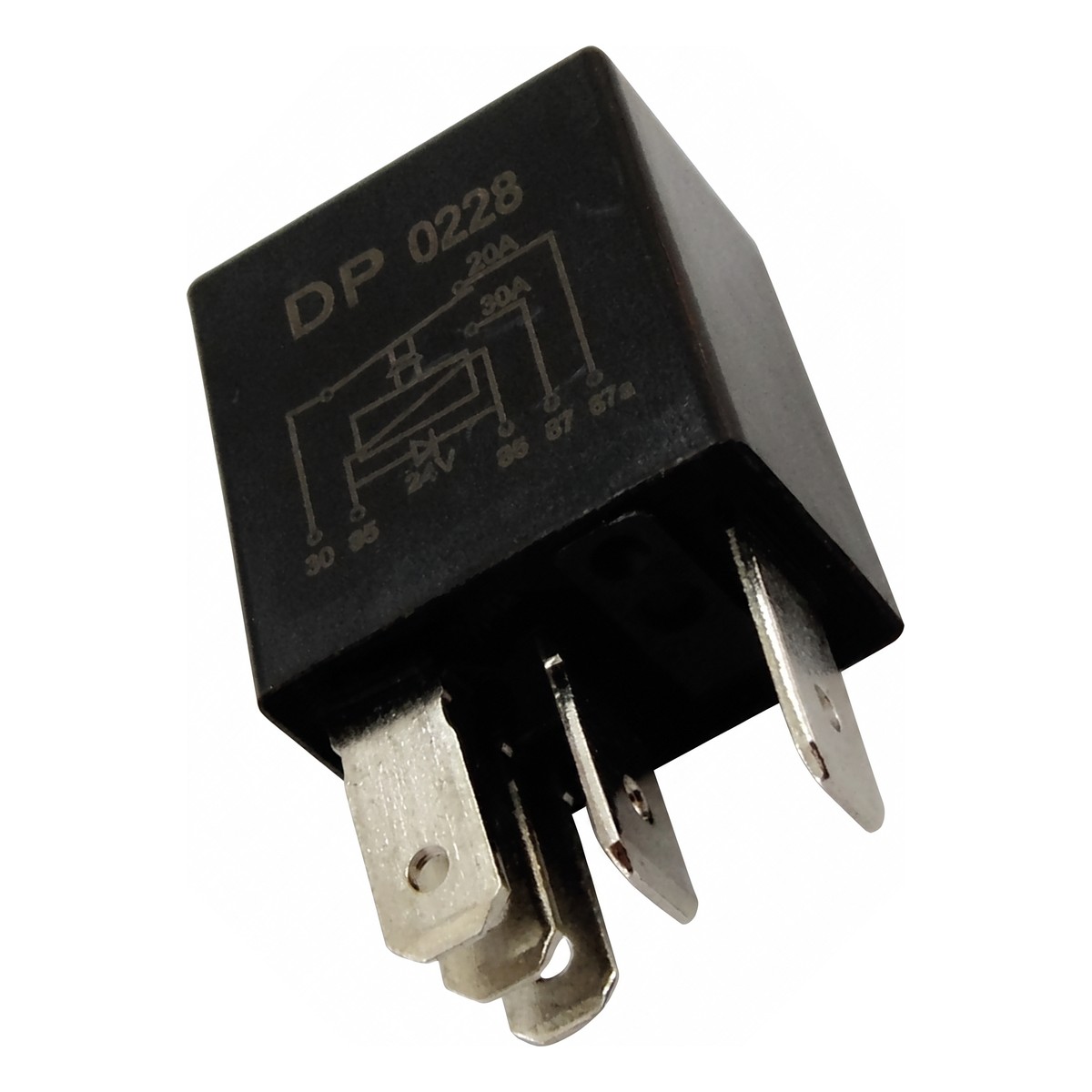 Mini Relê Auxiliar 24V 30A 5 Pinos - DPaula - DP25.0228