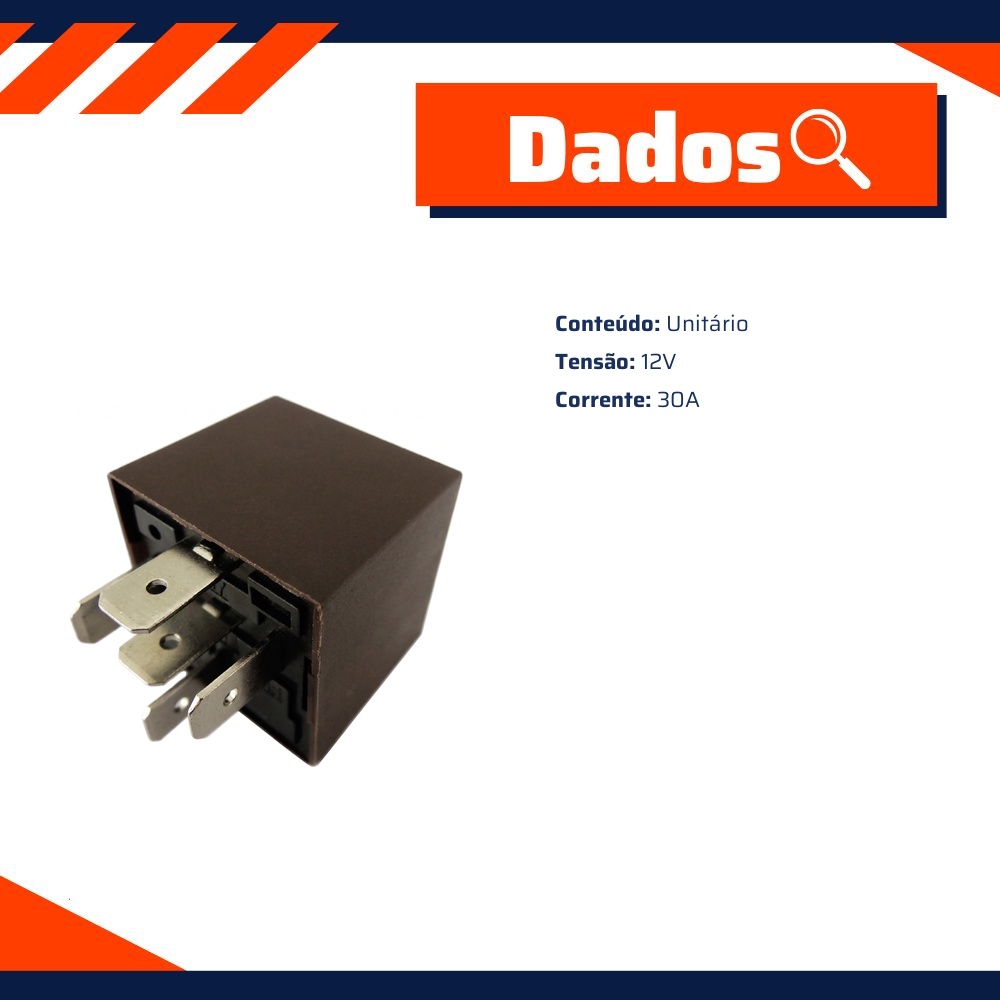 Relê Auxiliar Duplo 12V sem Suporte - DPaula - DP25.0142